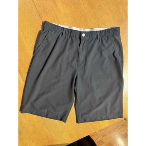 Adidas Golf Shorts Mens 36 Black Performance Flat Front Stretch 11" Inseam